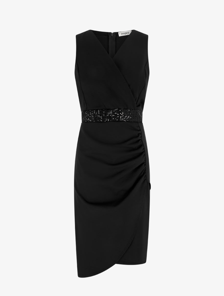 Sequin Wrap Dress
