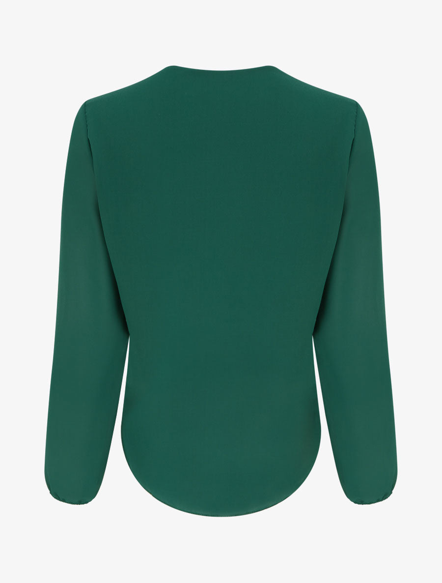 Voile Balloon Top with Long Sleeves