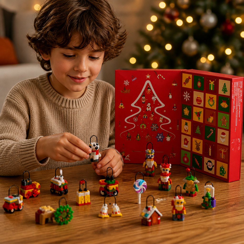 Advent Calendar Building Blocks for Christmas Decorations
