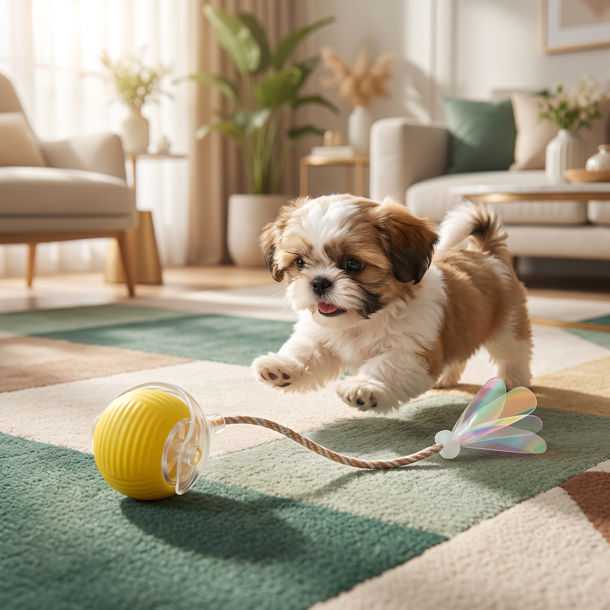 Upgraded Smart Rolling Dog Ball ā Durable Interactive Toy with Mesh Tail