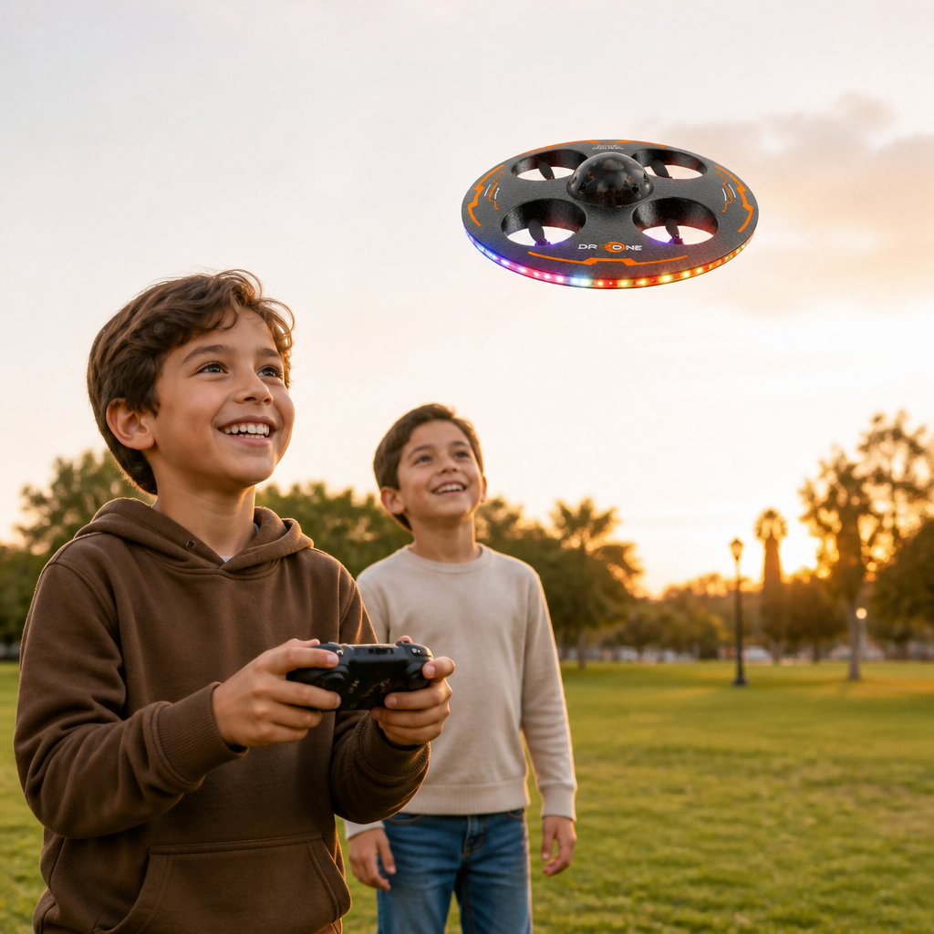 Flying Disc Drone with LED and Remote Control