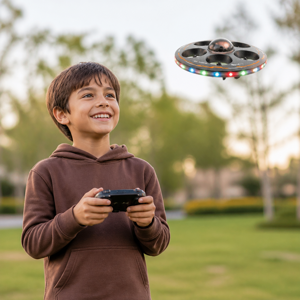 Flying Disc Drone with LED and Remote Control