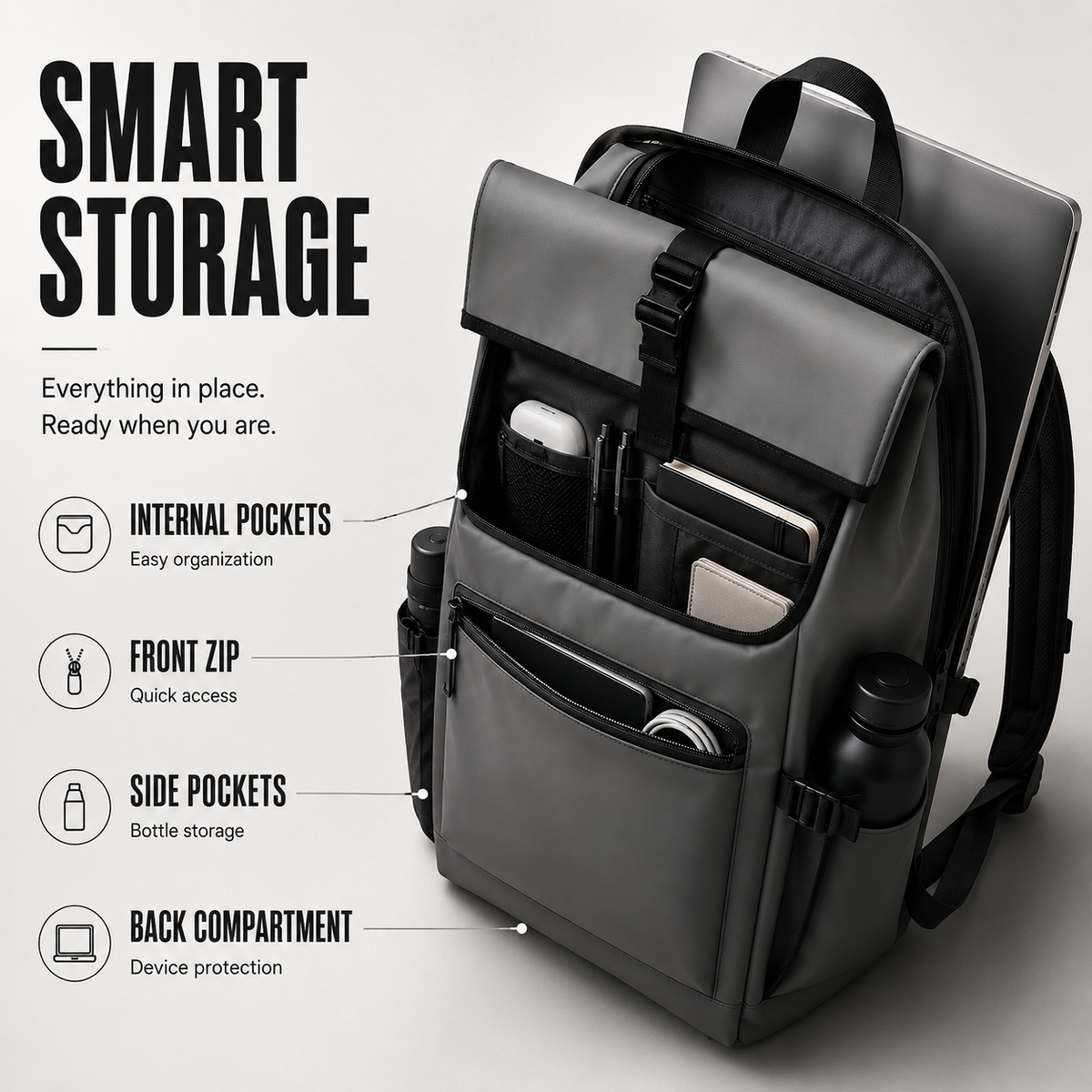 Thrives Outdoor | Large Capacity Commuter Backpack