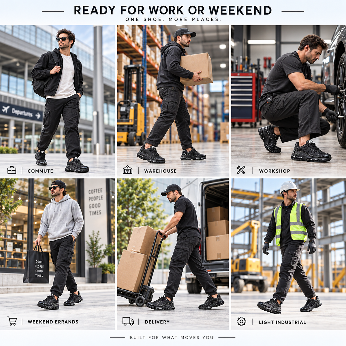 Low Profile Anti Fatigue Safety Sneakers
