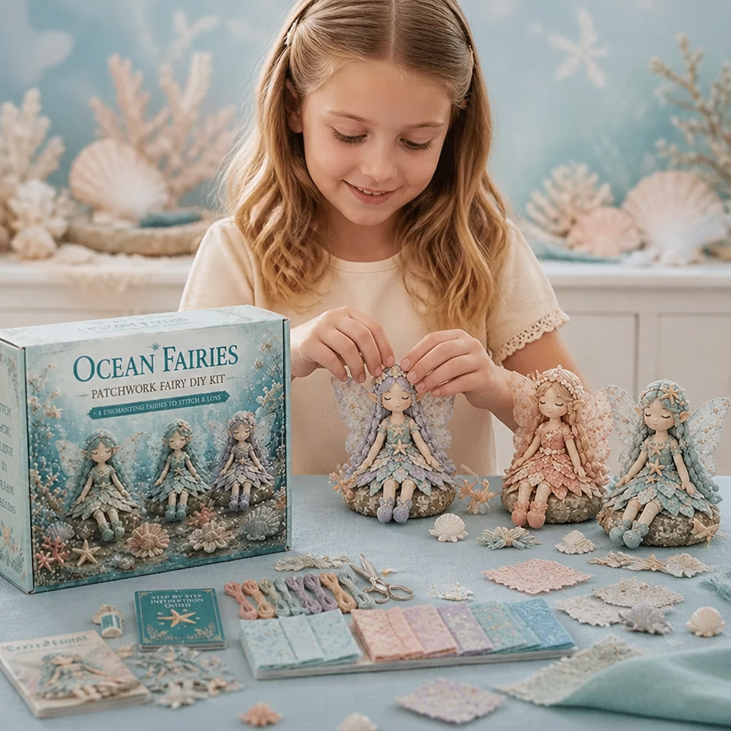 DIY Fairy Sewing Kit for Children – Create Magical Fabric Fairy Dolls with Fabric, Accessories and Instructions