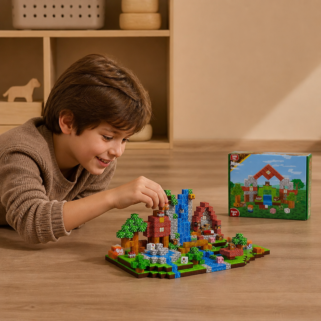 100-Piece Magnetic Building Block Cube Set – Montessori STEM Construction Toy for Children