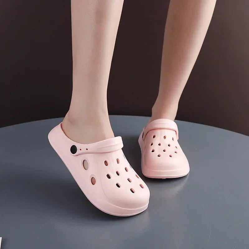 Garden clogs slip-on breathable wide toe box non-slip sole