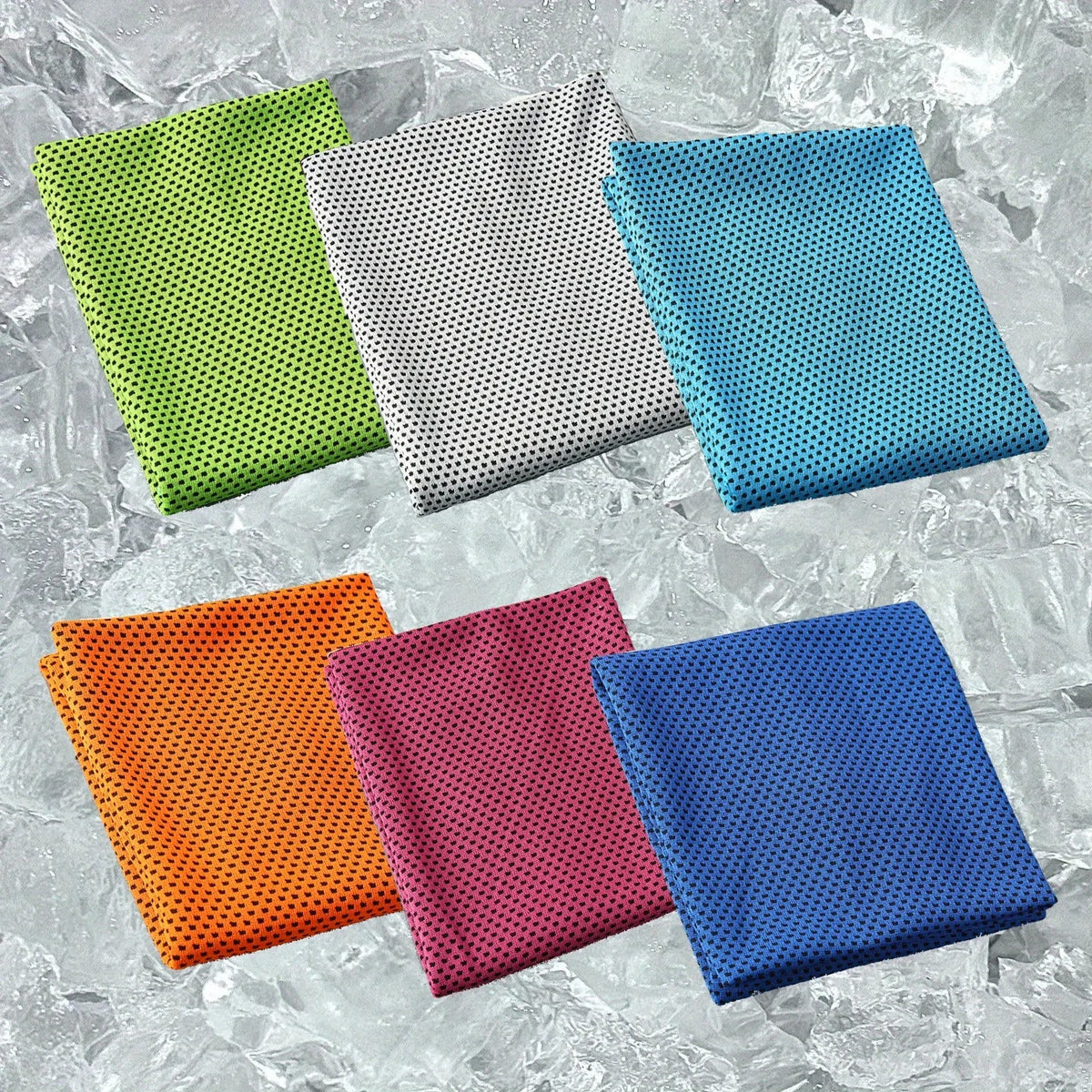Cooling blankets breathable ice towel with open-weave mesh fabric