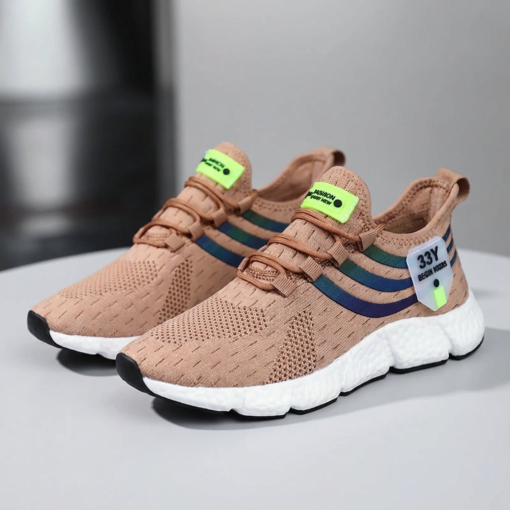 Lightweight breathable sneakers with responsive cushioning and secure lace-up fit