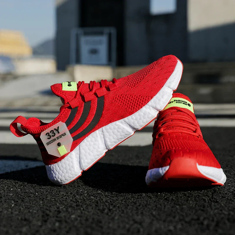 Lightweight breathable sneakers with responsive cushioning and secure lace-up fit