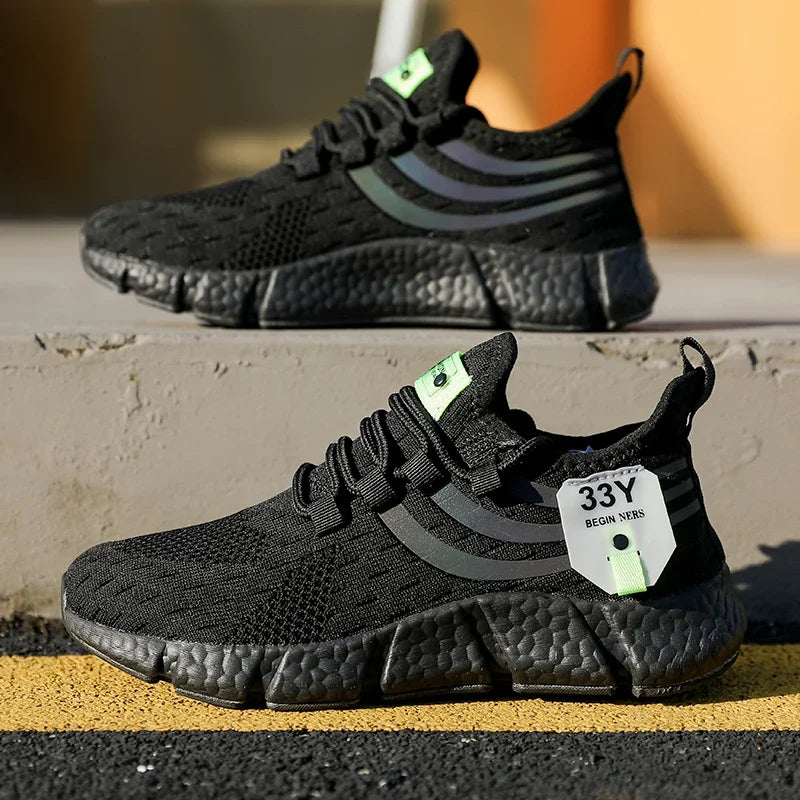 Lightweight breathable sneakers with responsive cushioning and secure lace-up fit
