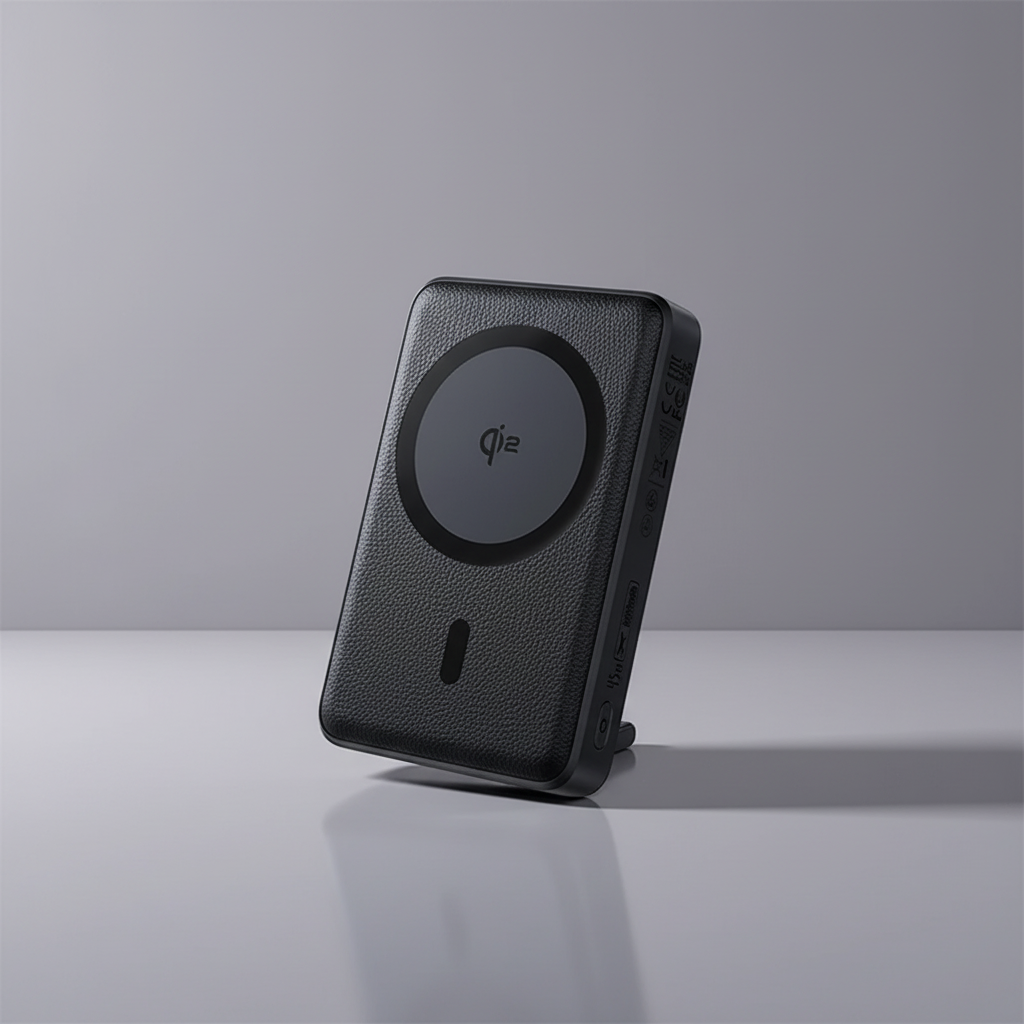 45W magnetic powerbank with wireless Qi2 charging and folding stand