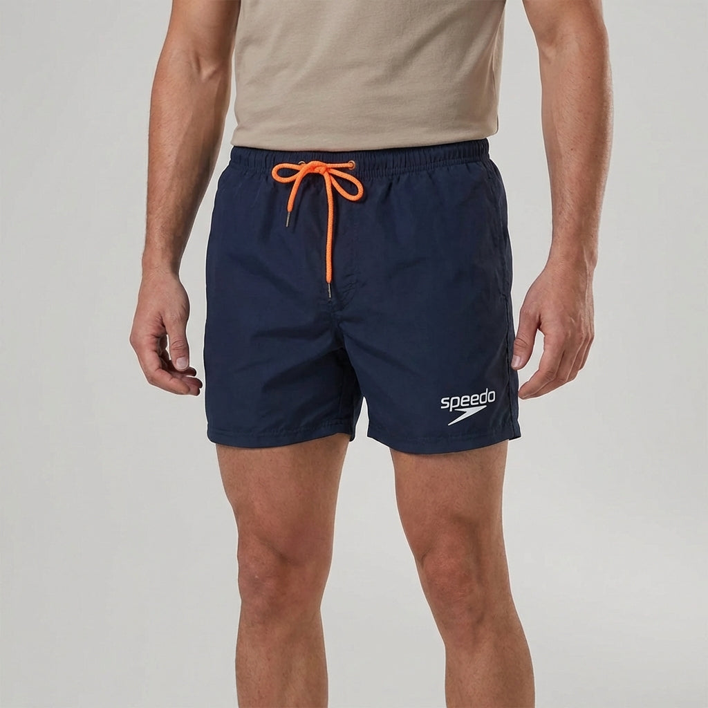Quick-dry board shorts with breathable design and elastic waistband