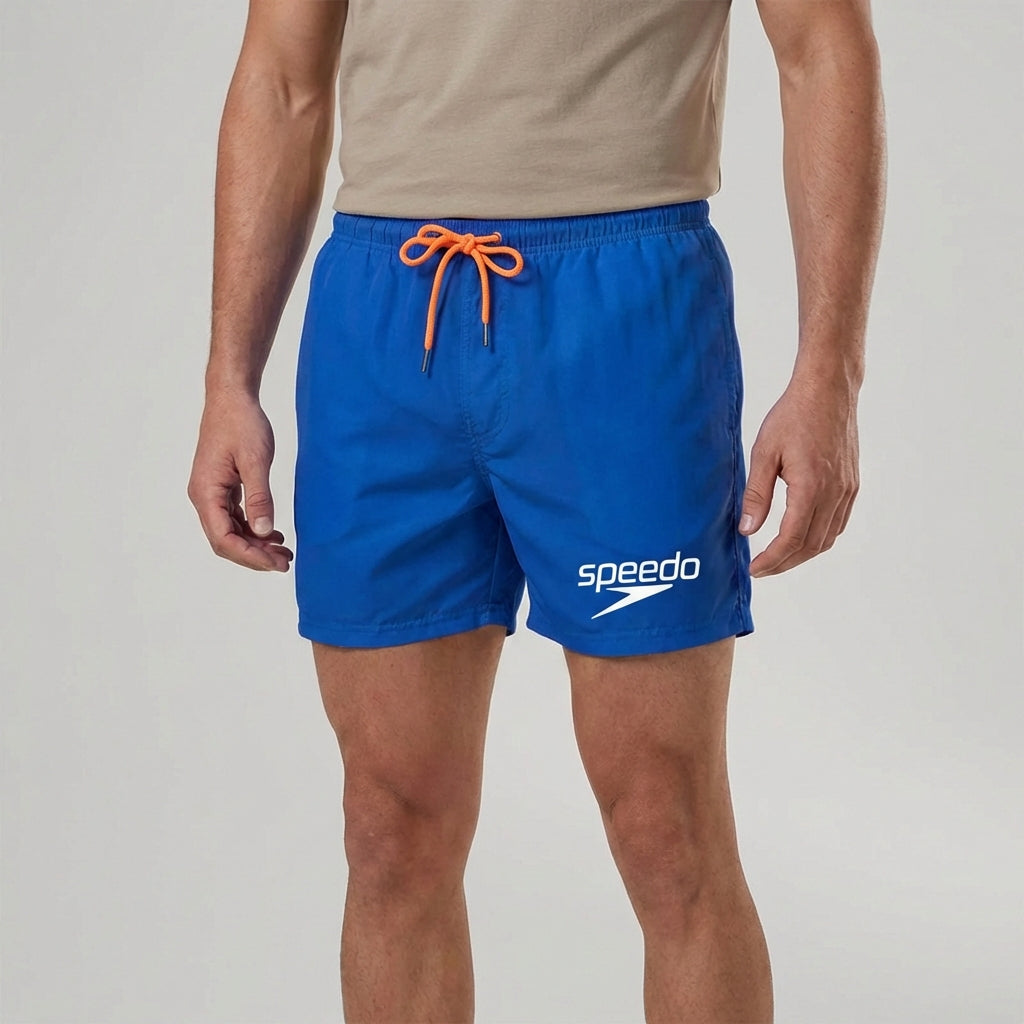 Quick-dry board shorts with breathable design and elastic waistband