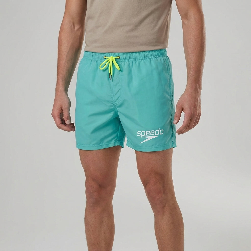 Quick-dry board shorts with breathable design and elastic waistband