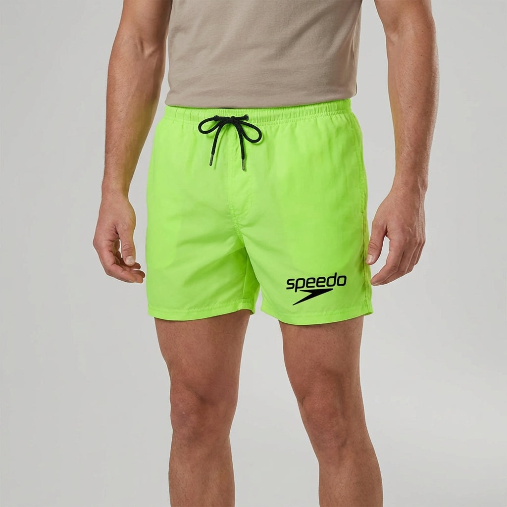 Quick-dry board shorts with breathable design and elastic waistband