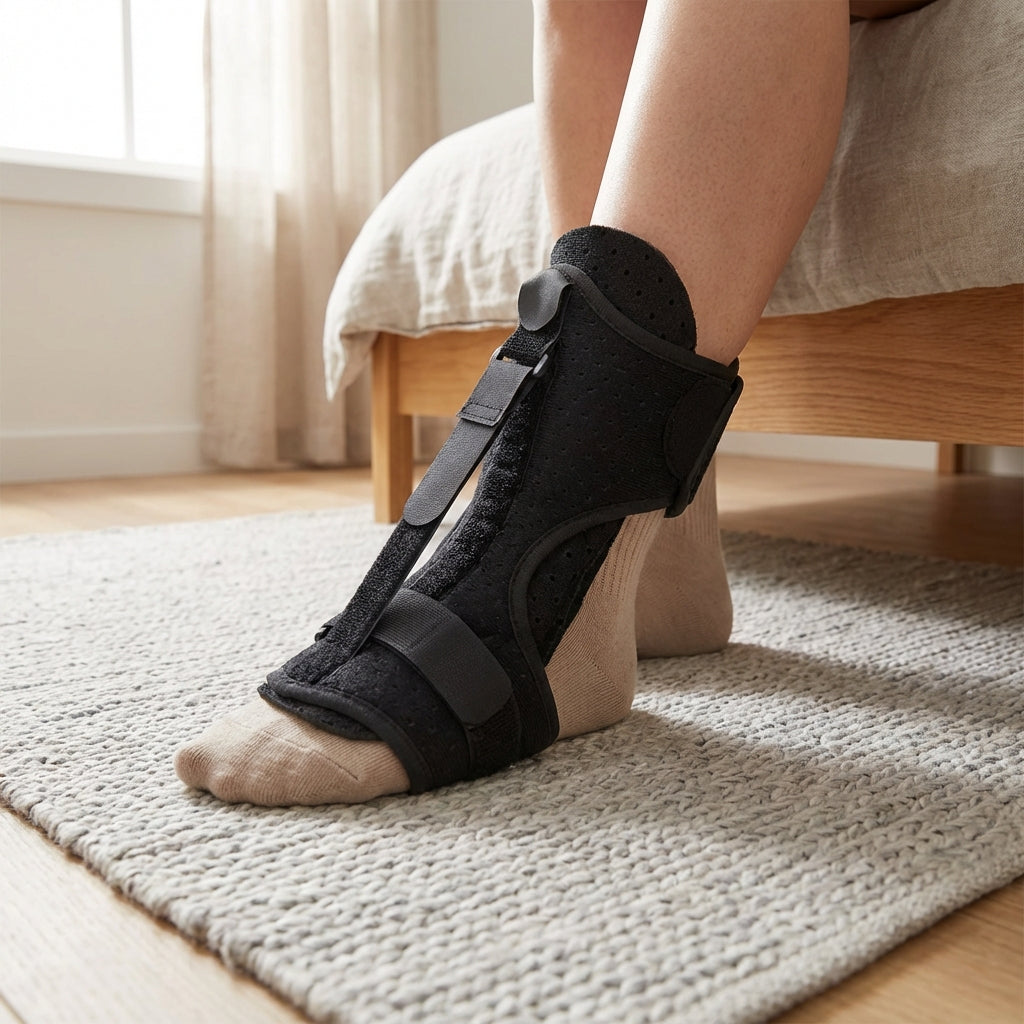 Adjustable night splint for plantar fasciitis and Achilles relief