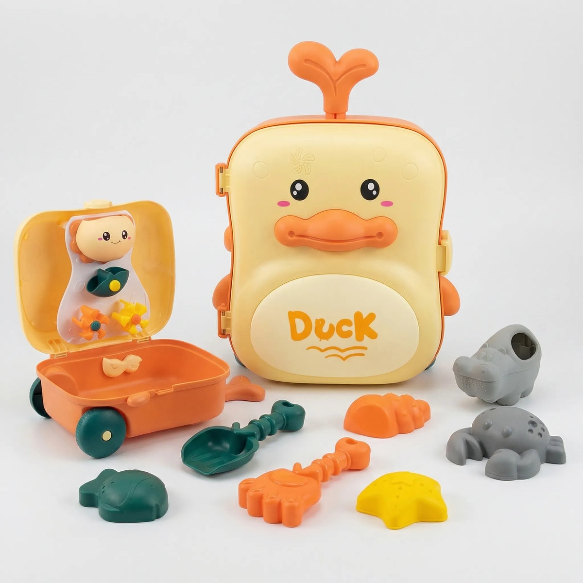Kids sand and water play set with shovels, buckets and moulds
