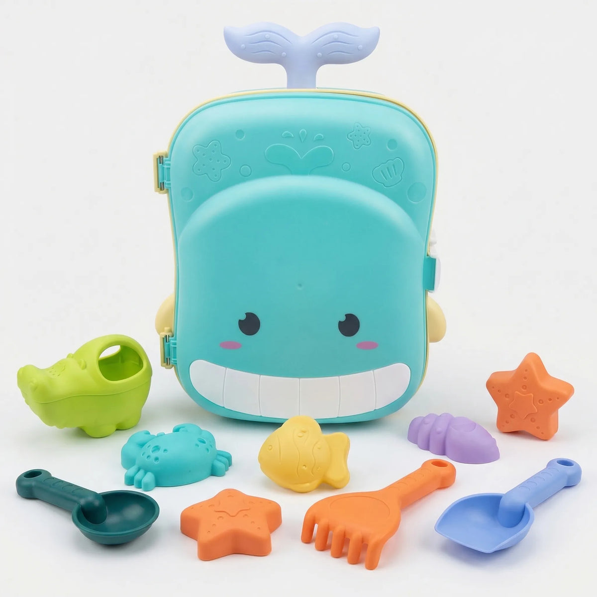 Kids sand and water play set with shovels, buckets and moulds