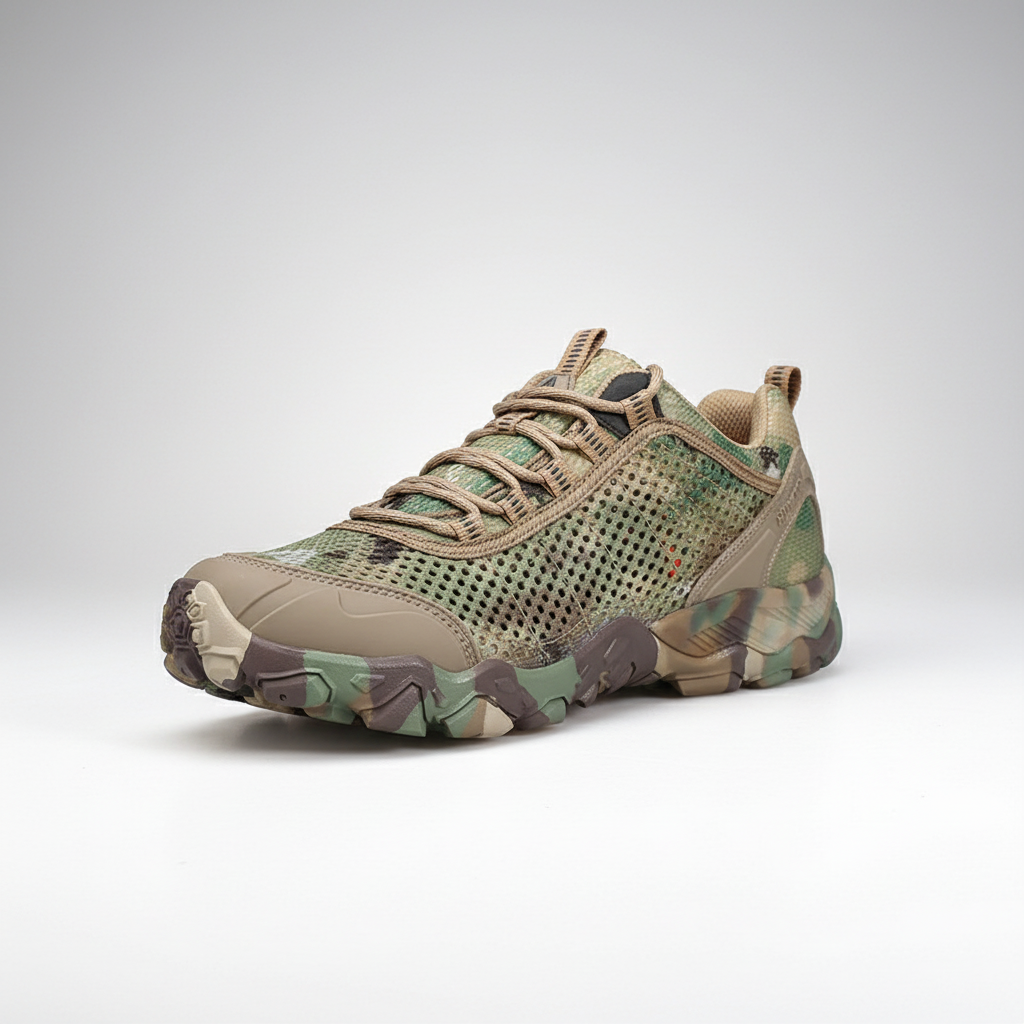 Breathable mesh hiking shoe with non-slip rubber outsole