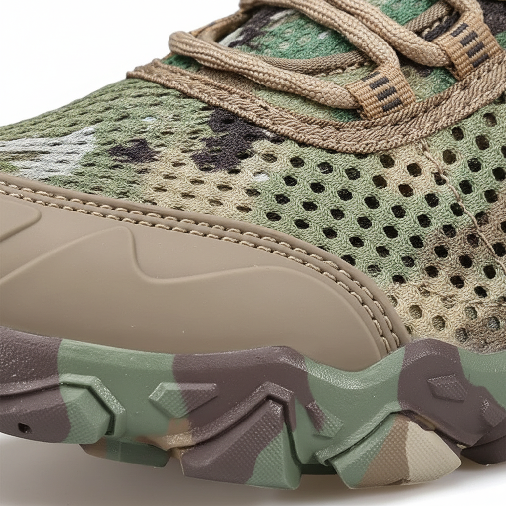 Breathable mesh hiking shoe with non-slip rubber outsole