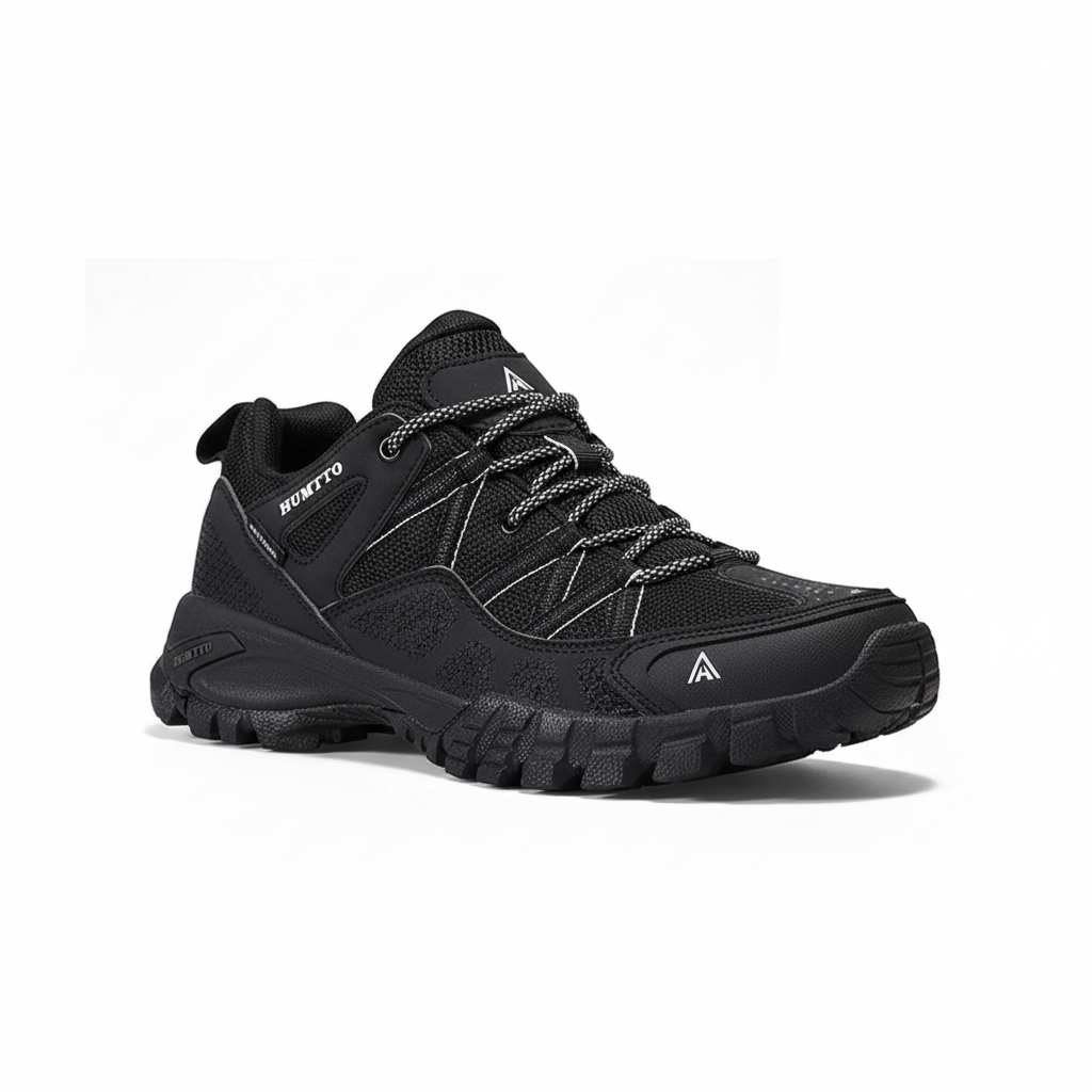 Breathable hiking shoes with air mesh upper and grippy rubber outsole