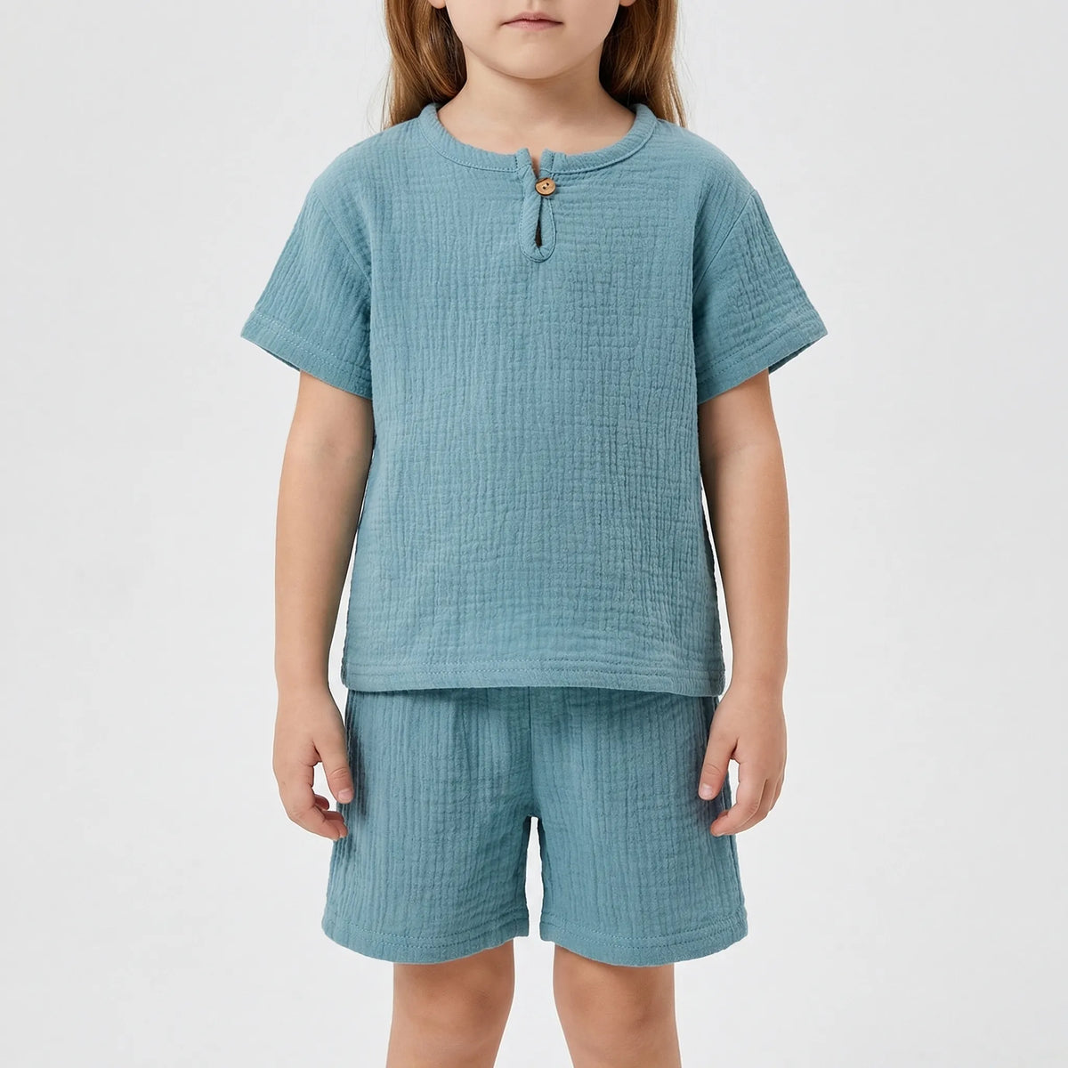 Kids summer top and shorts set, breathable playwear for children