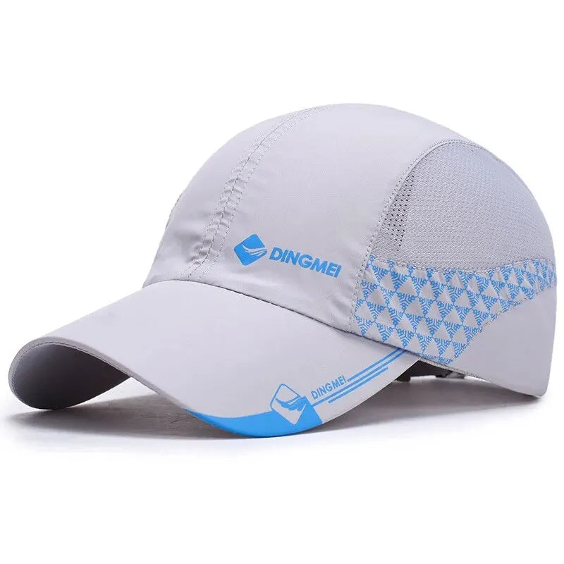 Lightweight men's baseball cap with breathable mesh panels and adjustable rear strap