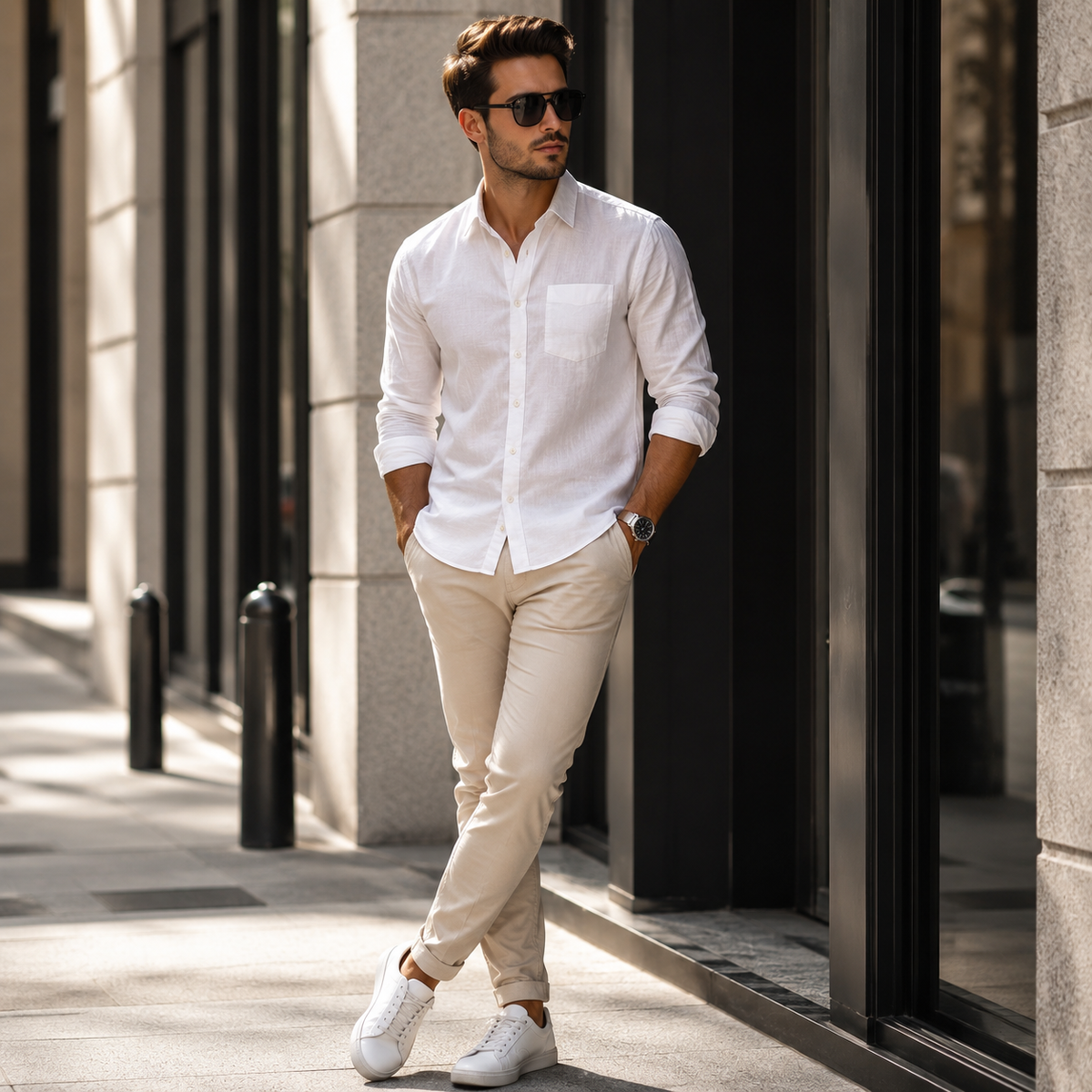 Thrives Outdoor | Brixton Double Bridge Square Frame Sunglasses