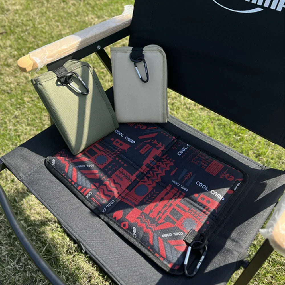 Foldable portable seat cushion with water-resistant padding