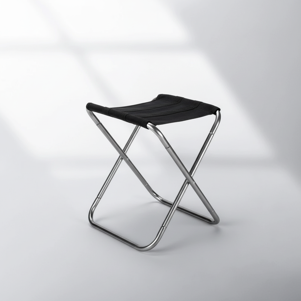Compact foldable camping stool lightweight portable design quick setup