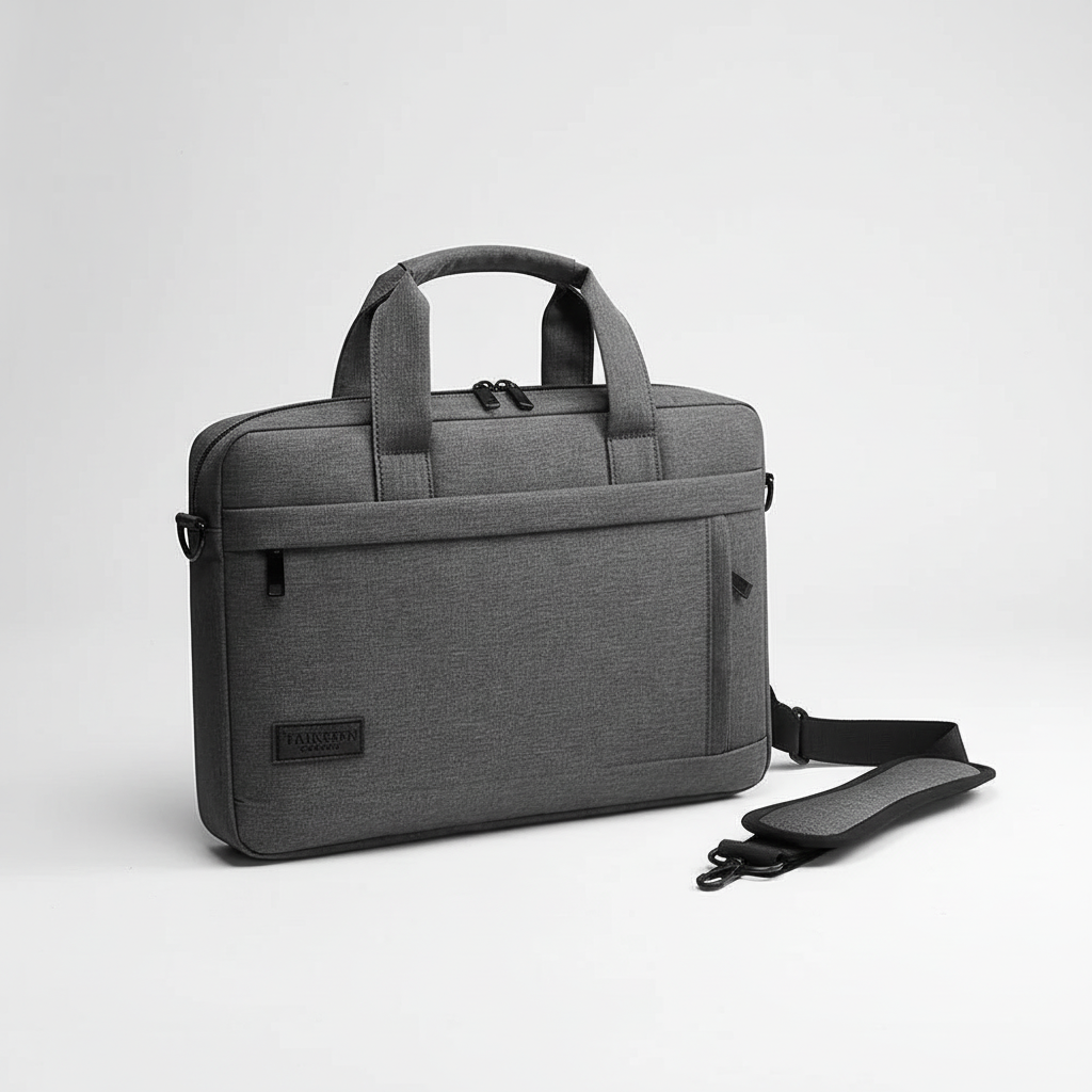 Laptop briefcase with padded protection and organised compartments