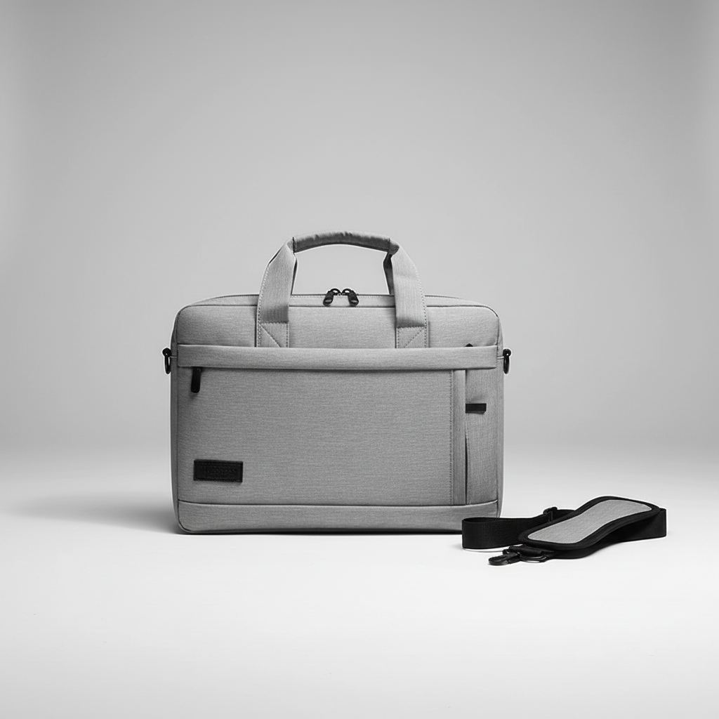 Laptop briefcase with padded protection and organised compartments