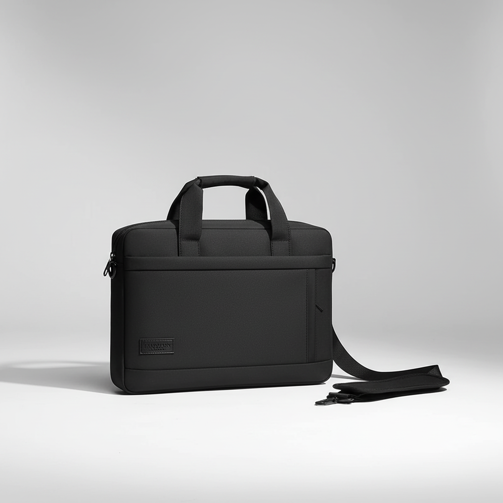 Laptop briefcase with padded protection and organised compartments