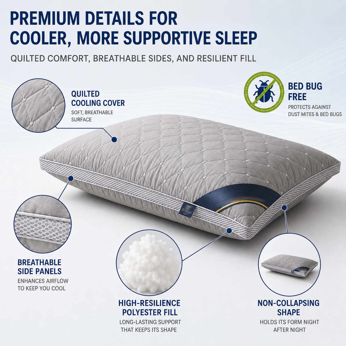 Thrives Outdoor | CerviRest High Resilience Cervical Pillow