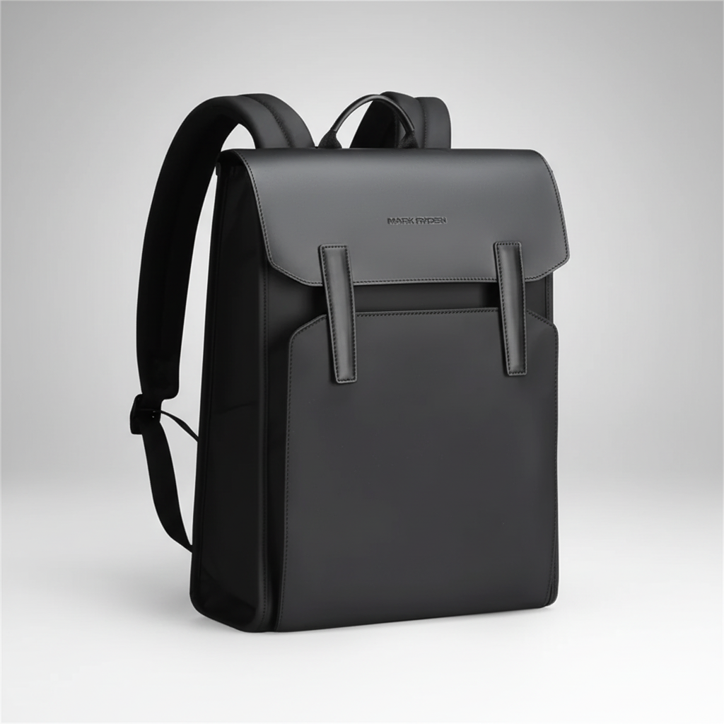 Structured laptop rucksack with Oxford material and padded compartment