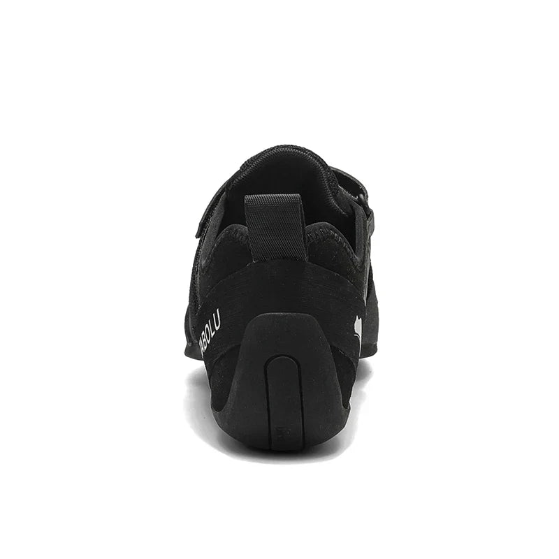 Entry-level climbing shoes with velcro strap and grippy anti-slip sole