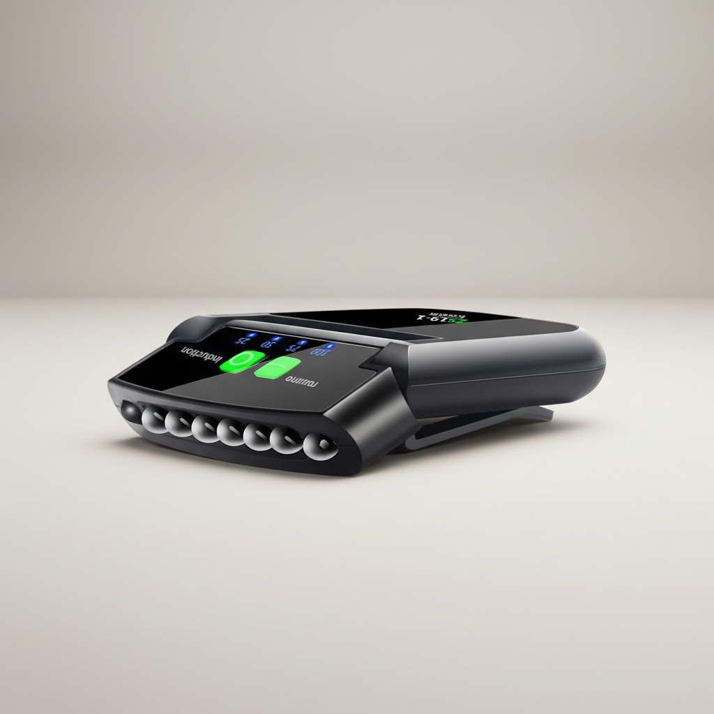 Rechargeable clip headlamp with hands-free LED lighting and sensor control