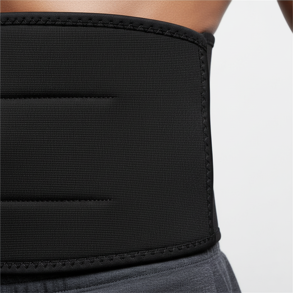 USB rechargeable waist massager belt with adjustable fit for muscle stimulation