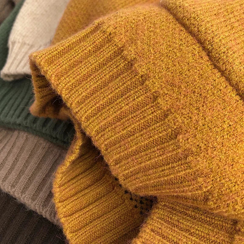 Kids cotton knit sweater with cute pocket design and long sleeves