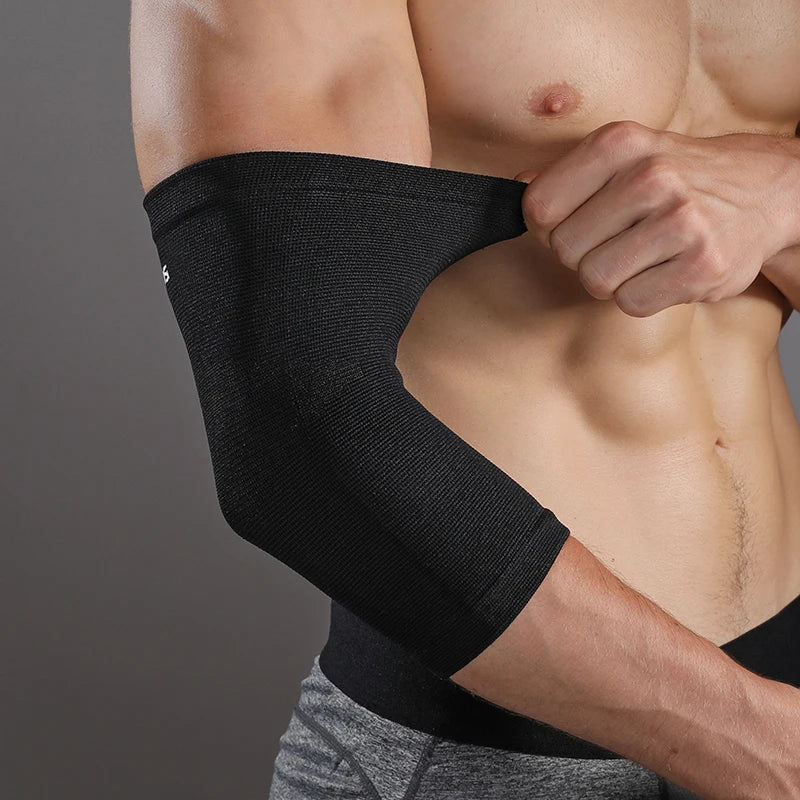 Compression elbow sleeve with breathable lightweight design