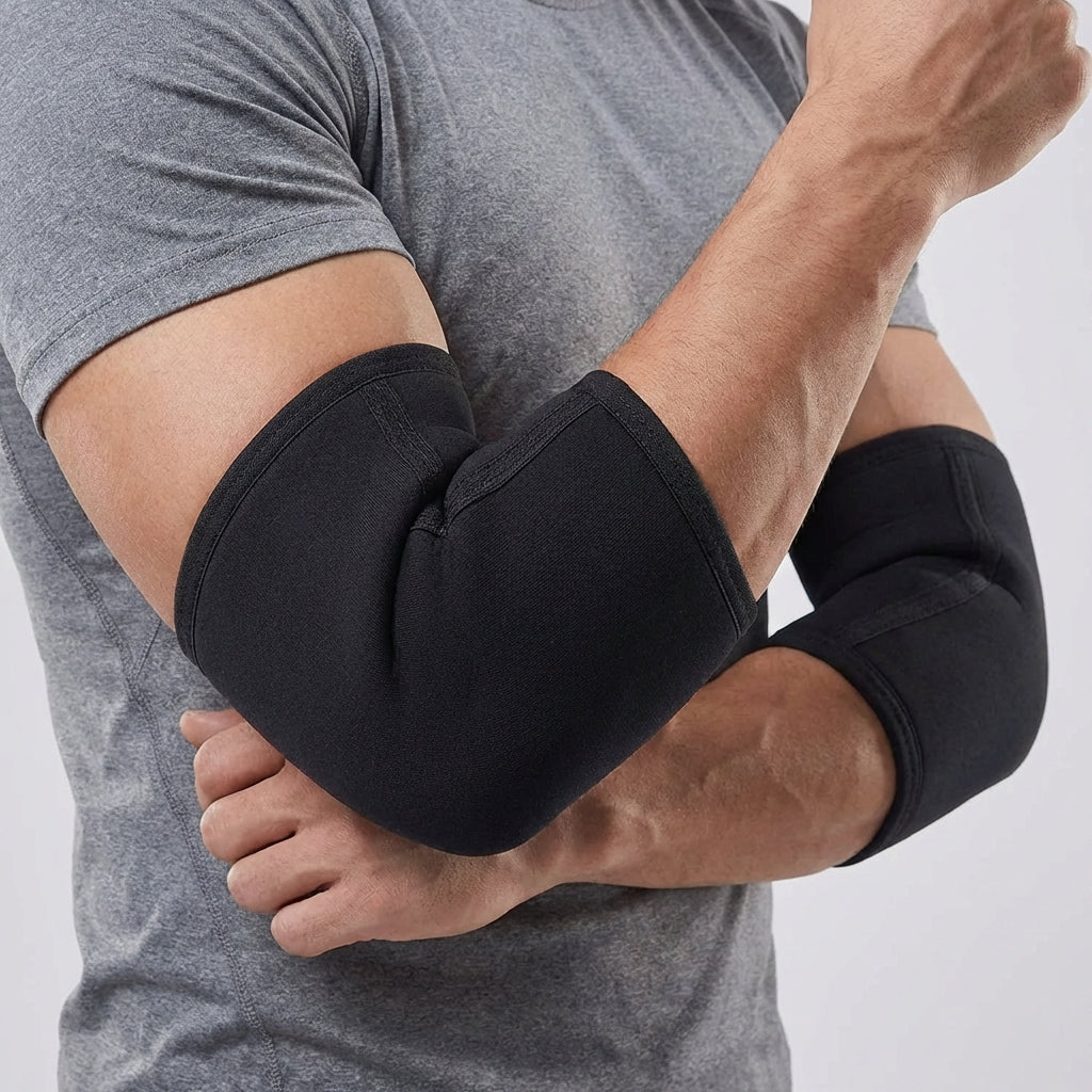 Compression elbow support sleeve for weightlifting and sport
