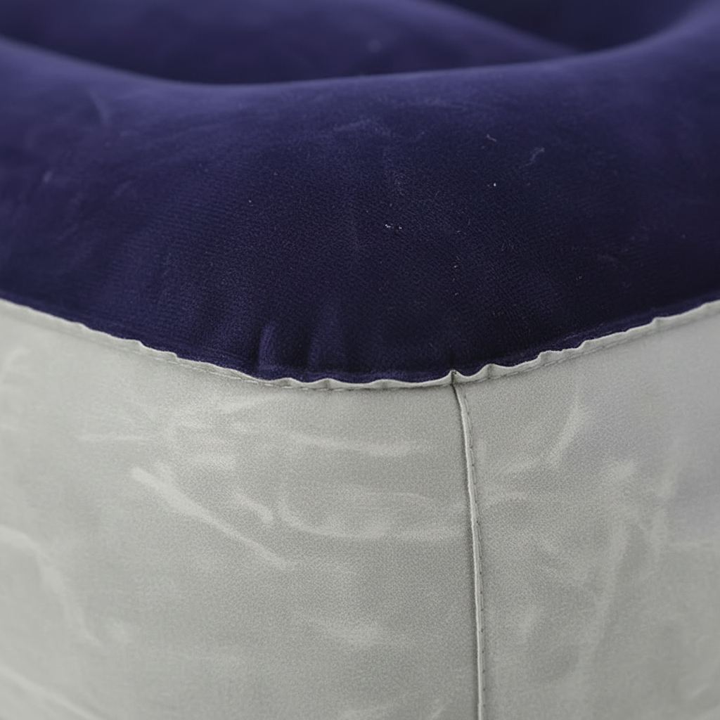Inflatable footrest cushion with soft flocked cover for leg elevation