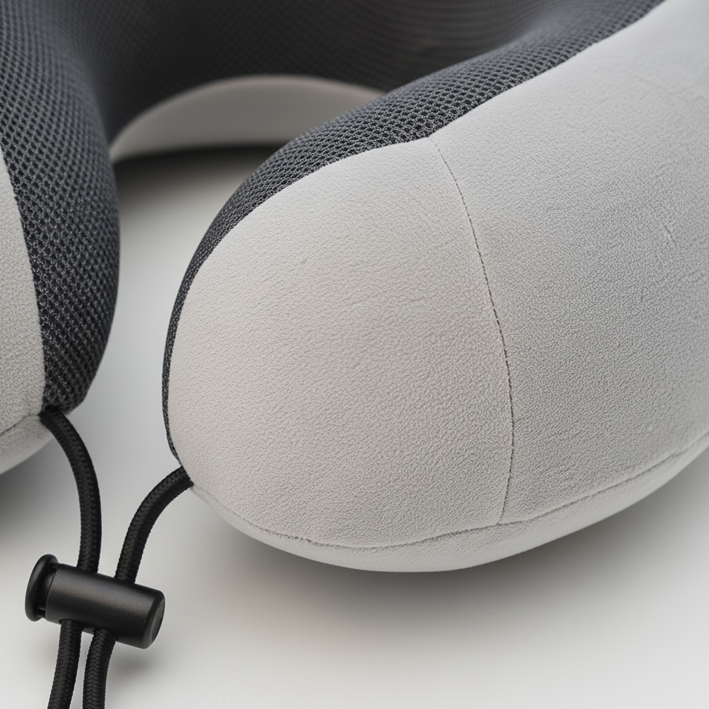 Ergonomic U-shaped travel pillow with memory foam and cotton cover