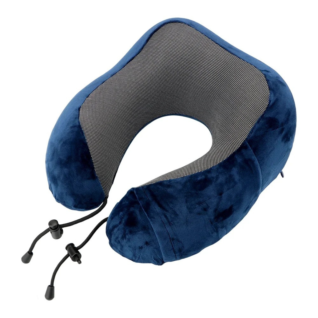 Ergonomic U-shaped travel pillow with memory foam and cotton cover