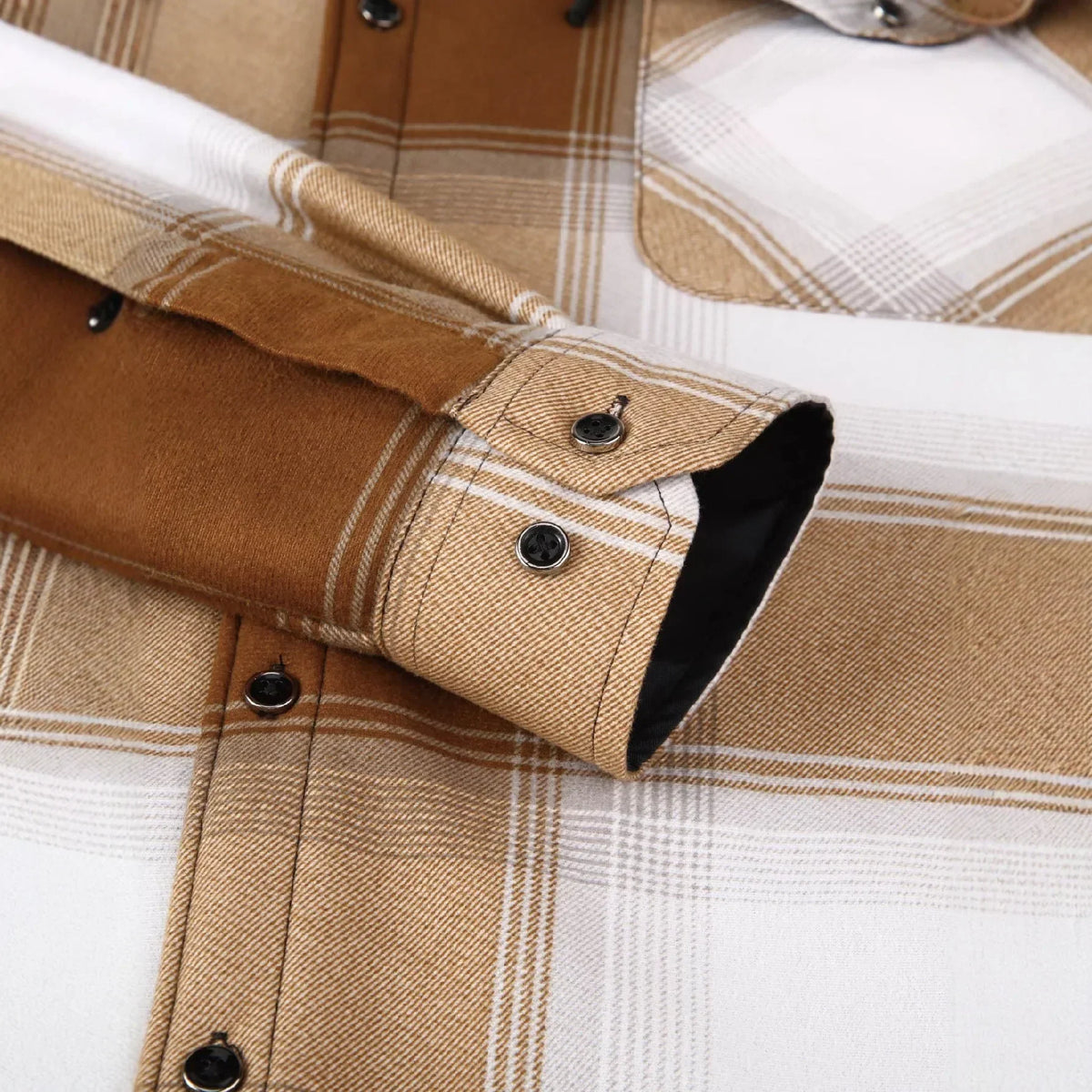 Men's checked hooded shirt with fleece lining and oversized fit