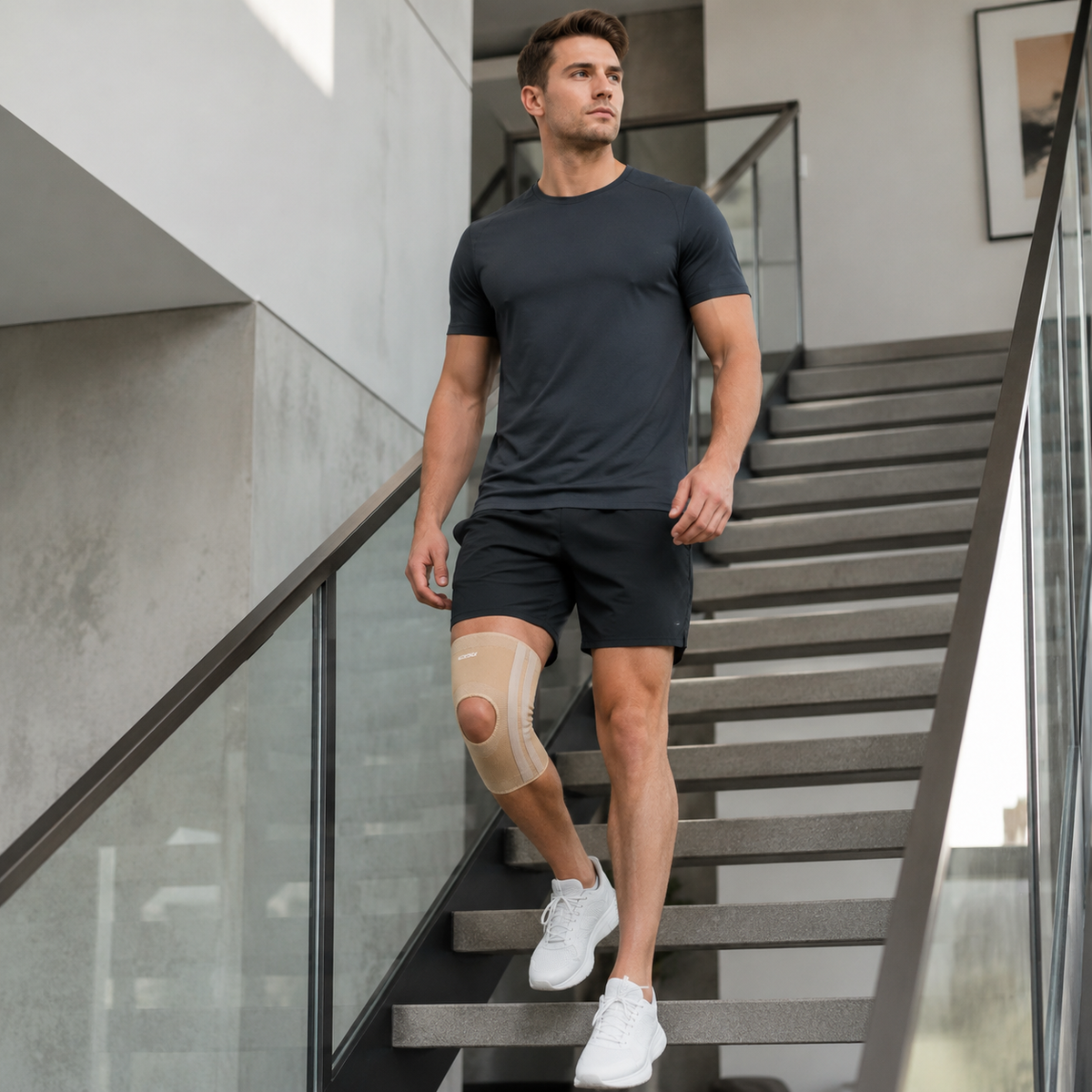 Thrives Outdoor | FlexiGuard High Elasticity Knee Brace with Open Kneecap Support