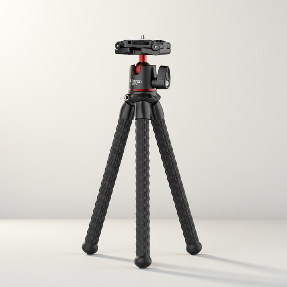 Portable flexible octopus tripod with bendable legs for phones and cameras