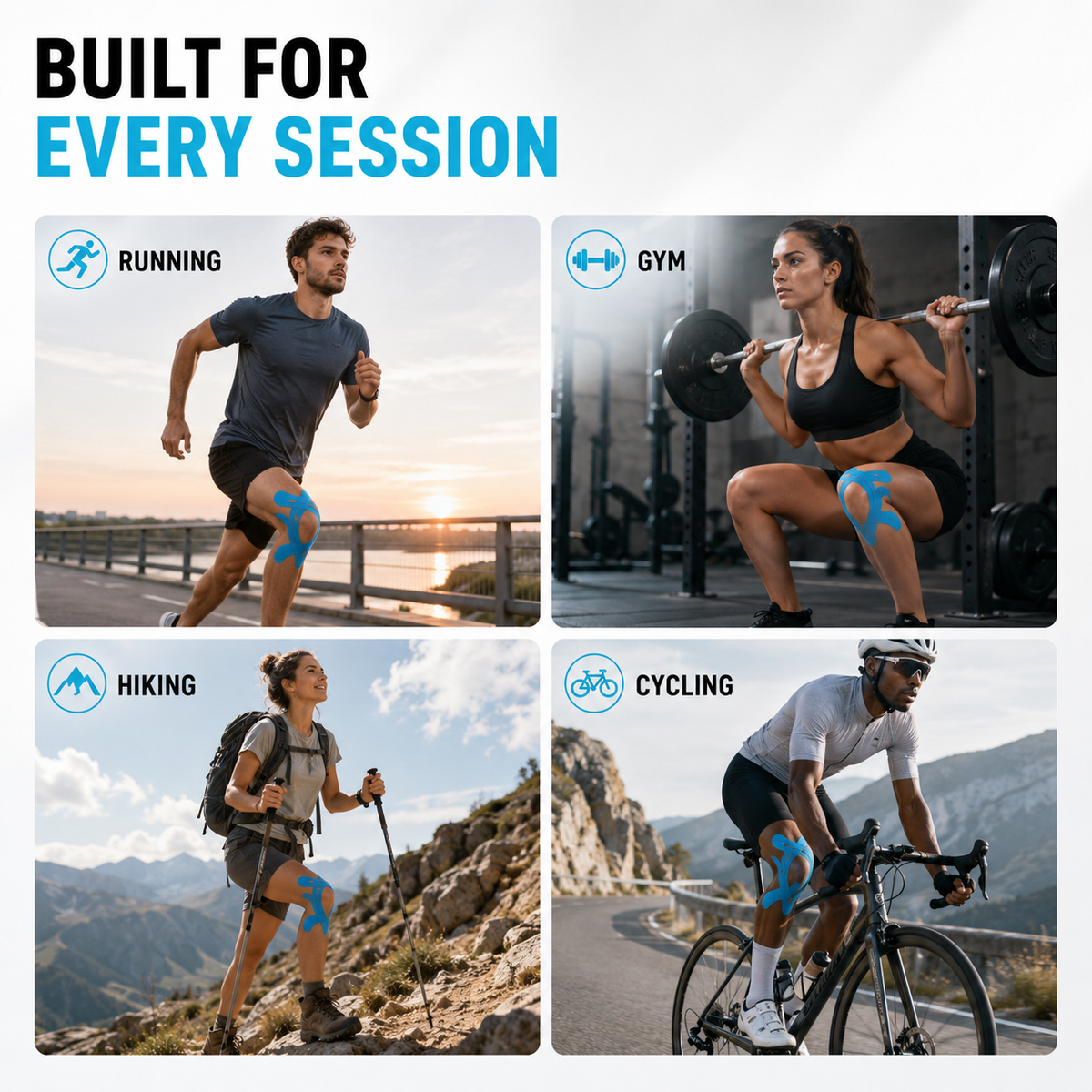 Thrives Outdoor | Flexitape Elastic Breathable Kinesiology Knee Tape