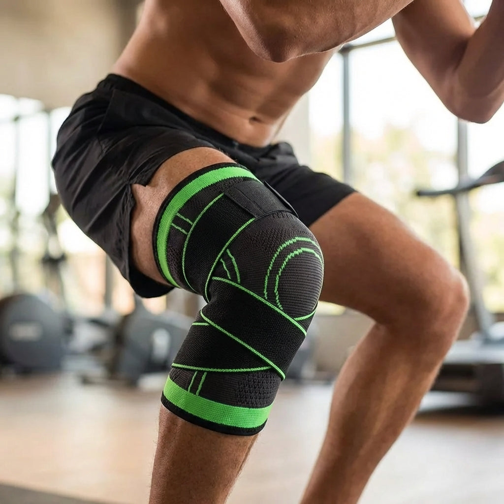 Compression knee sleeve for sport, running, and weightlifting